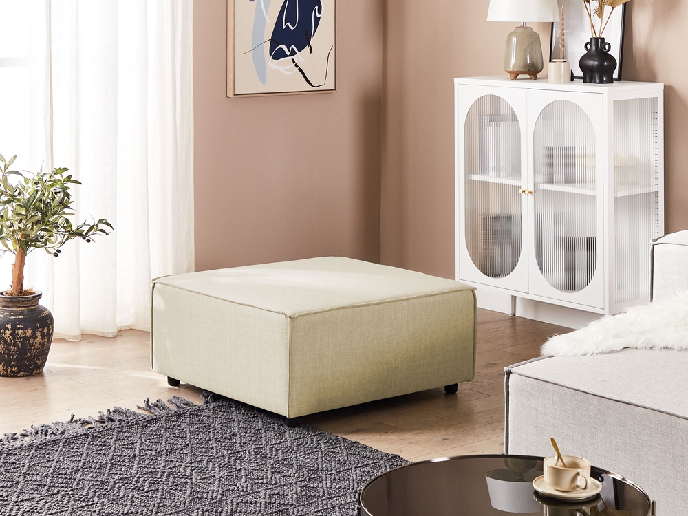 Ottoman APRICA Linen Beige Beliani
