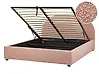 Ottoman Bed VAUCLUSE Boucle Pastel Pink 140 x 200 cm (EU Double)