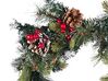 Pre-Lit Snowy Christmas Garland 180 cm Green PAIMIO_813294