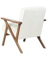 Fauteuil en velours blanc KISA_927245