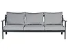 Garden Sofa 3 Seater KIATO Metal Dark Grey