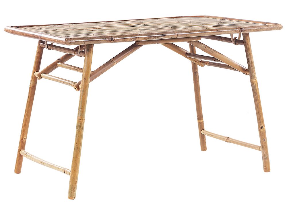 Table de salle à manger de jardin MOLISE 120 cm 69 cm Bambou Marron clair