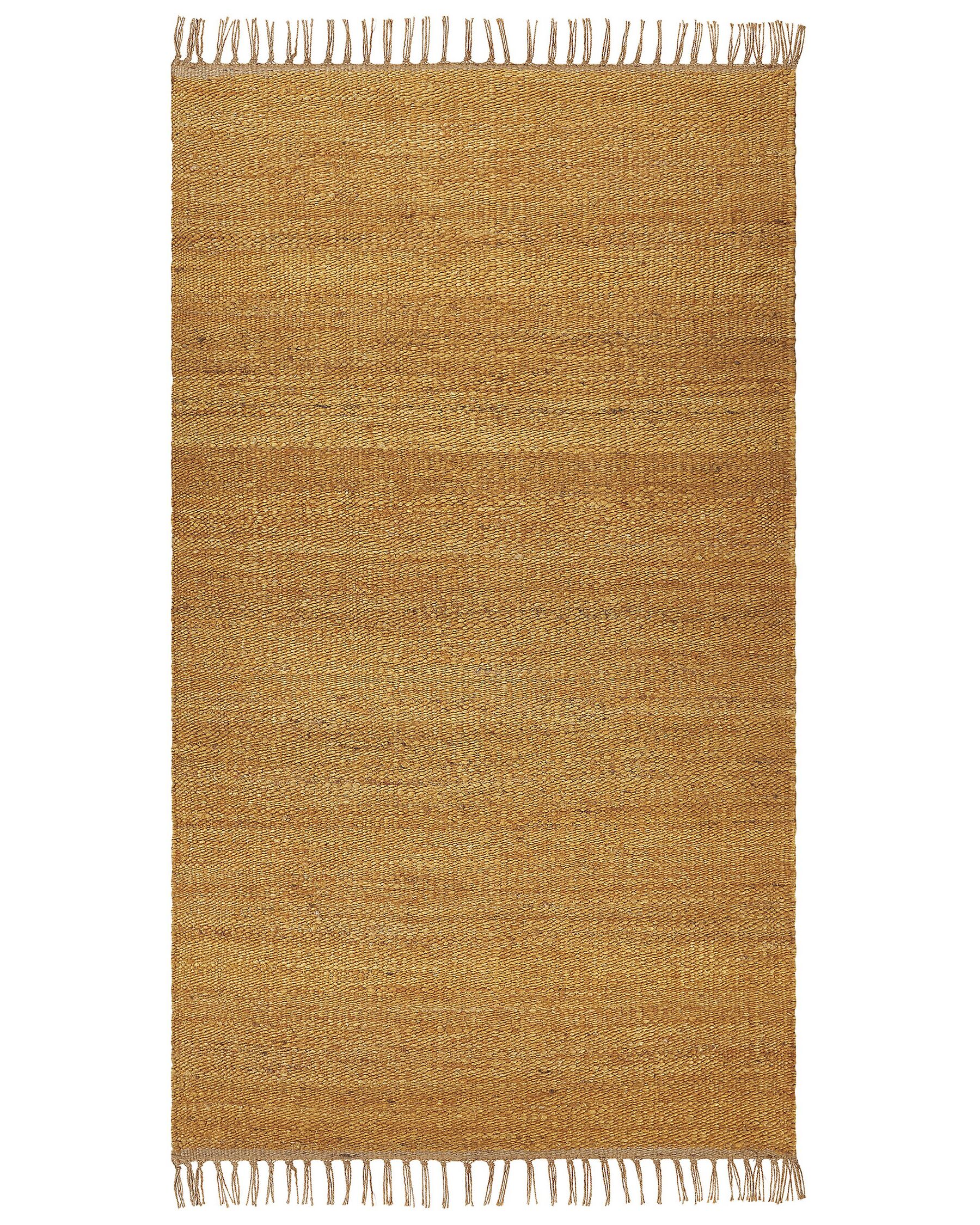 Jutový koberec 80 x 150 cm žltý LUNIA_846321