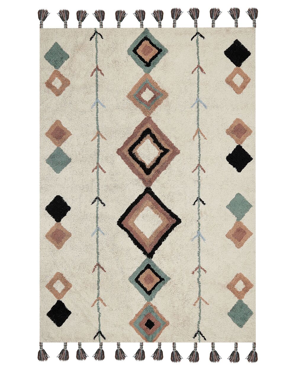 Rug ESKISEHIR Beige 140 x 200 cm Cotton