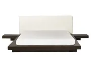 Bett mit Lattenrost Bouclé ZEN 160 x 200 cm Dunkle Esche_931436