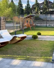 Patio Swing FIBBIALLA Spruce Wood Brown_1076723