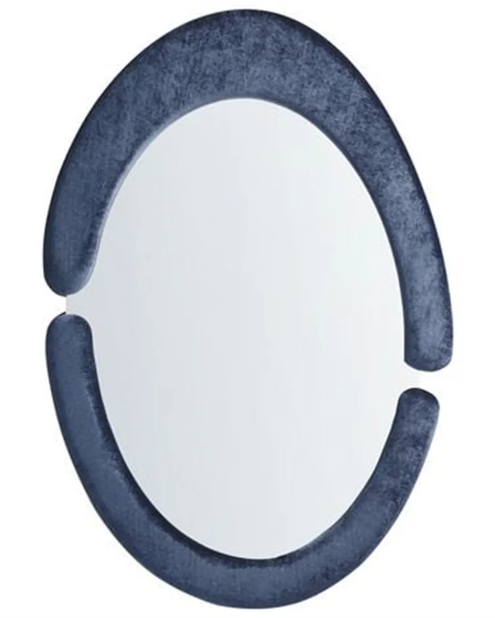 Lustro ścienne MASSAY 53 cm 90 cm Welur Ciemnoniebieski_1183996