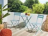 Bistro Set Folding FIORI Metal Turquoise