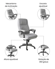 Cadeira executiva MAGNUS Linho Cinzento_1071104