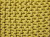 Pouf cotone giallo 50 x 50 x 31 cm CONRAD_813972