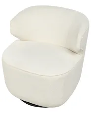 Swivel Armchair MOLLEBY Boucle Off-White_1005861