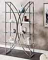 4 Tier Shelving Unit HOLLOW 175 cm Metal Silver