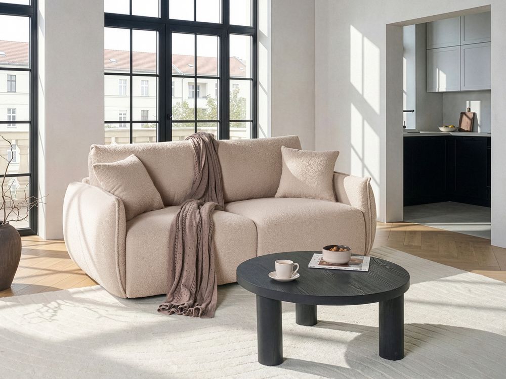 Sofá modular 2 plazas MESNALI Bouclé Beige