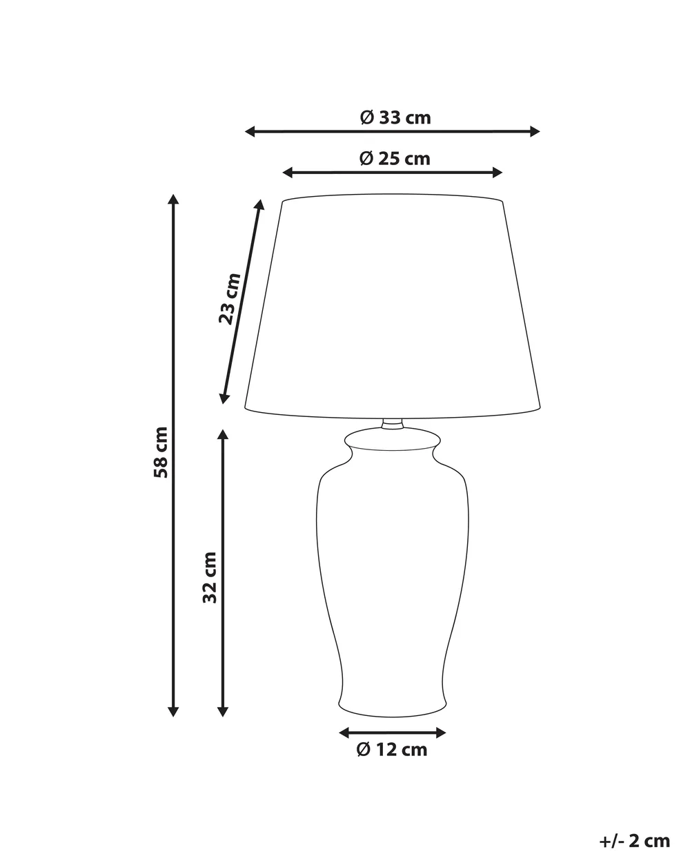 Table Lamp BIJELA Porcelain White/ Blue_980607
