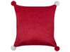 2 poduszki dekoracyjne w kratę 45 x 45 cm czerwone LONICERA_901978