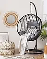 Hanging Chair with Stand ASPIO PE Rattan Black