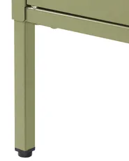Szafka ze szklanymi drzwiami SARRE 90 cm Metal Zielony_1069138