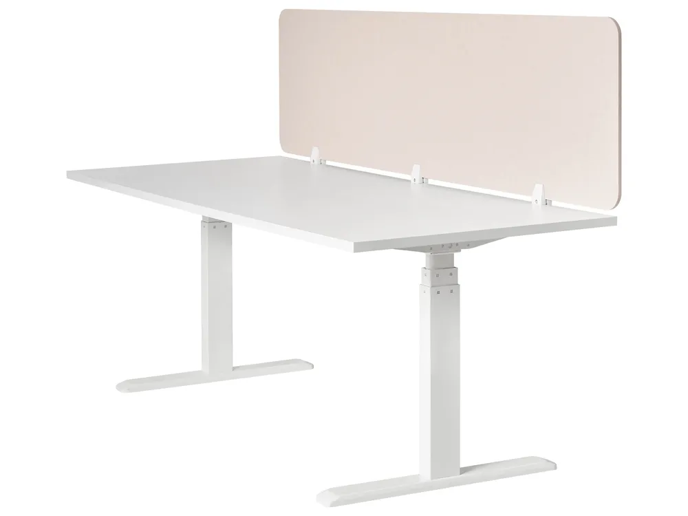 Desk Screen SPLIT 180 x 50 cm Beige_1055857