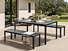 Garden Dining Set with Benches 6 Seater NARDO Black
