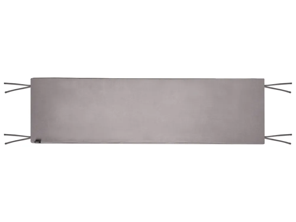 Garden Bench with Cushion TUSCANIA 160 cm Eucalyptus Wood Grey_1153837