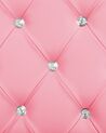 Bürostuhl Kunstleder rosa mit Kristallsteinen höhenverstellbar PRINCESS_855603