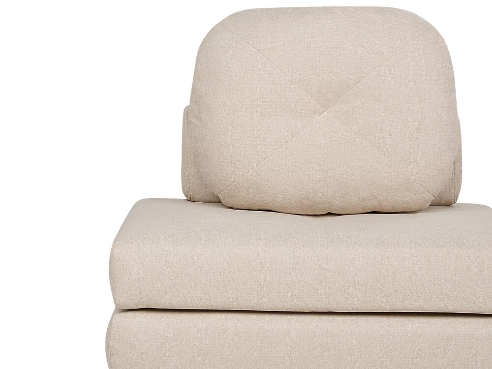 Fabric Single Sofa Bed Beige OLDEN Beliani