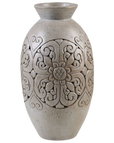 Dekoratívna terakotová váza 52 cm sivá ELEUSIS