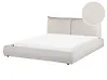 Bed Corduroy VINAY 160 x 200 cm (EU King Size) Light Beige