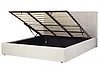 Cama con almacenaje LORIENT Tela Beige 180 x 200 cm