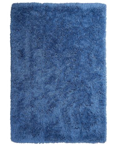 Tappeto shaggy rettangolare blu 200 x 300 cm CIDE
