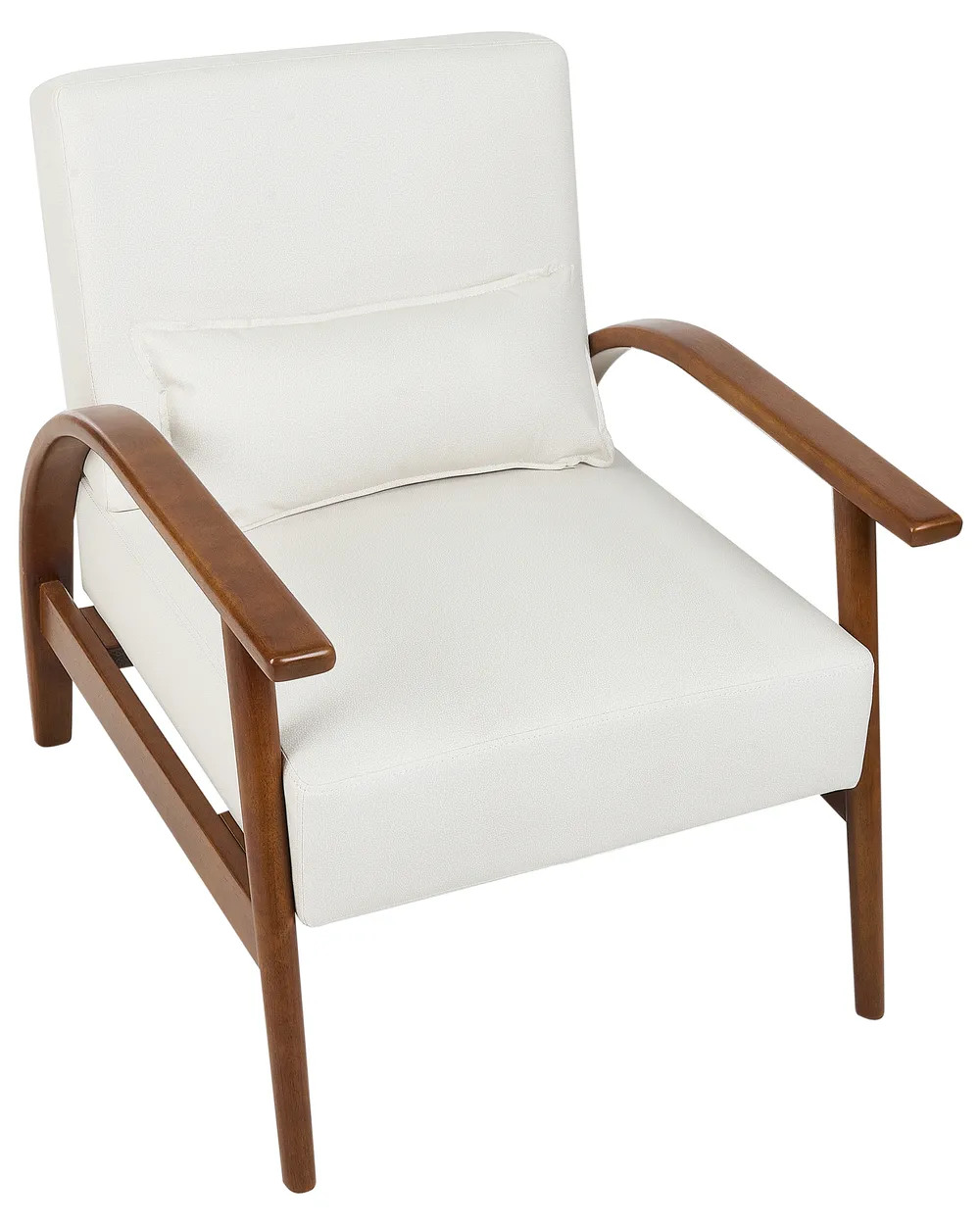Armchair SKARA Faux Leather Off-White_927273