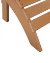 Záhradná stolička s podnožkou farba tíkového dreva ADIRONDACK_809458
