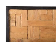 Wall Decor TOLUCA Teak Wood 40 cm Brown_728725