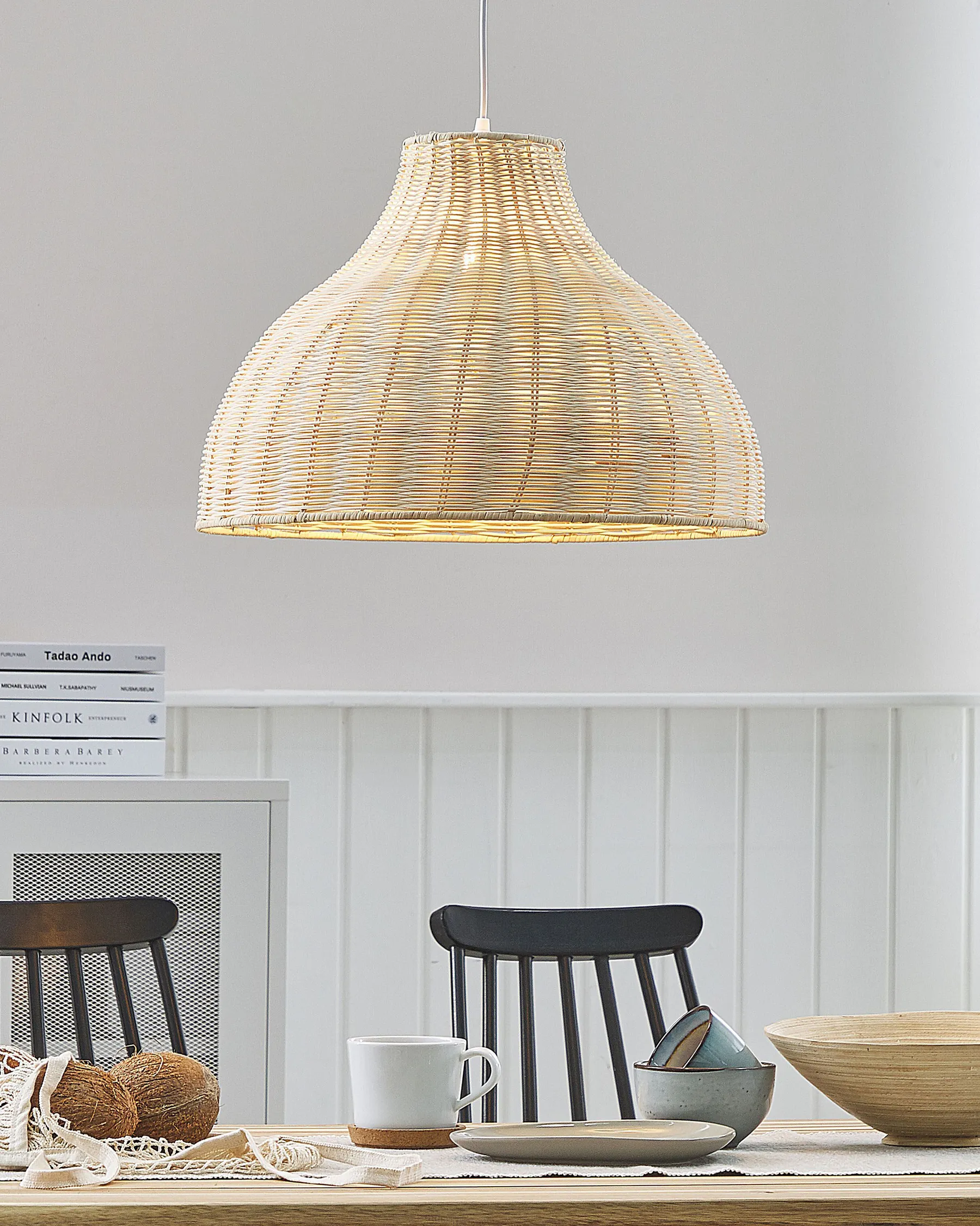 Pendant Lamp MILLIAN Rattan Light Brown_785342