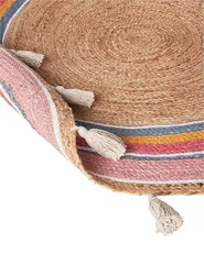Kinderteppich ZANAVI Bunt ø 120 cm Jute_906533