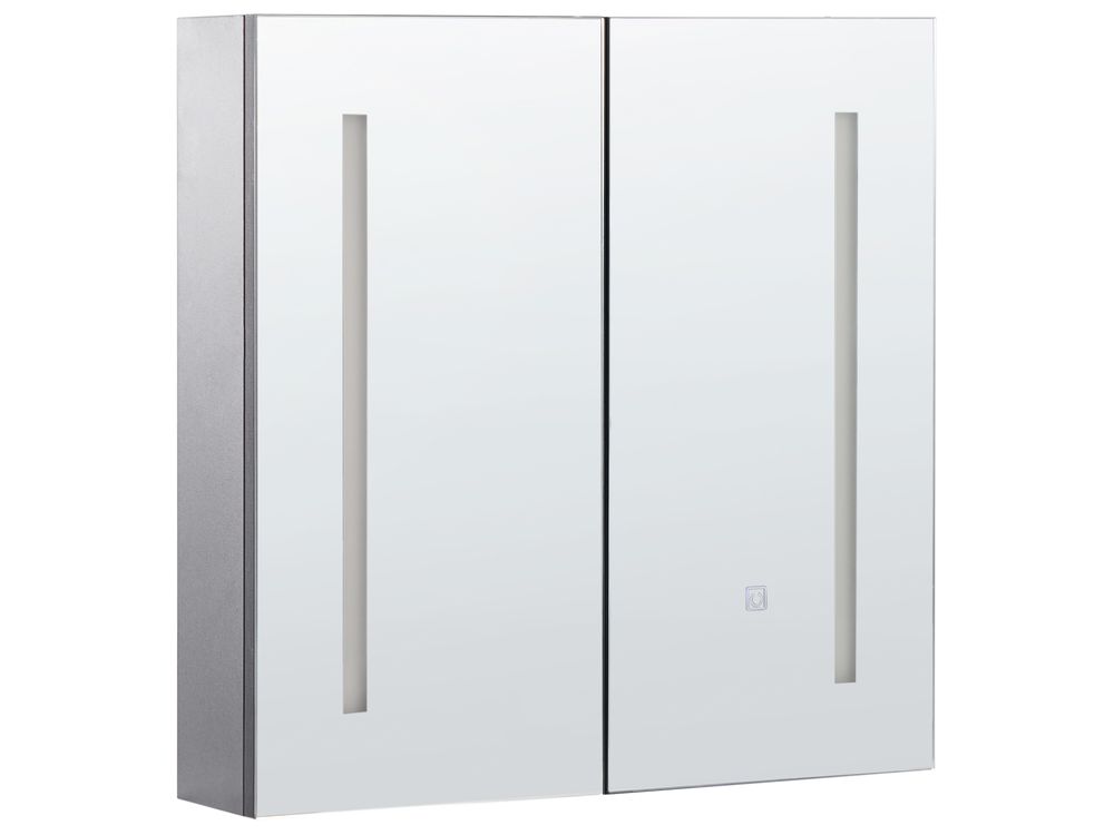 Armoire de toilette murale LED CHABUNCO 60 cm 60 cm Noir