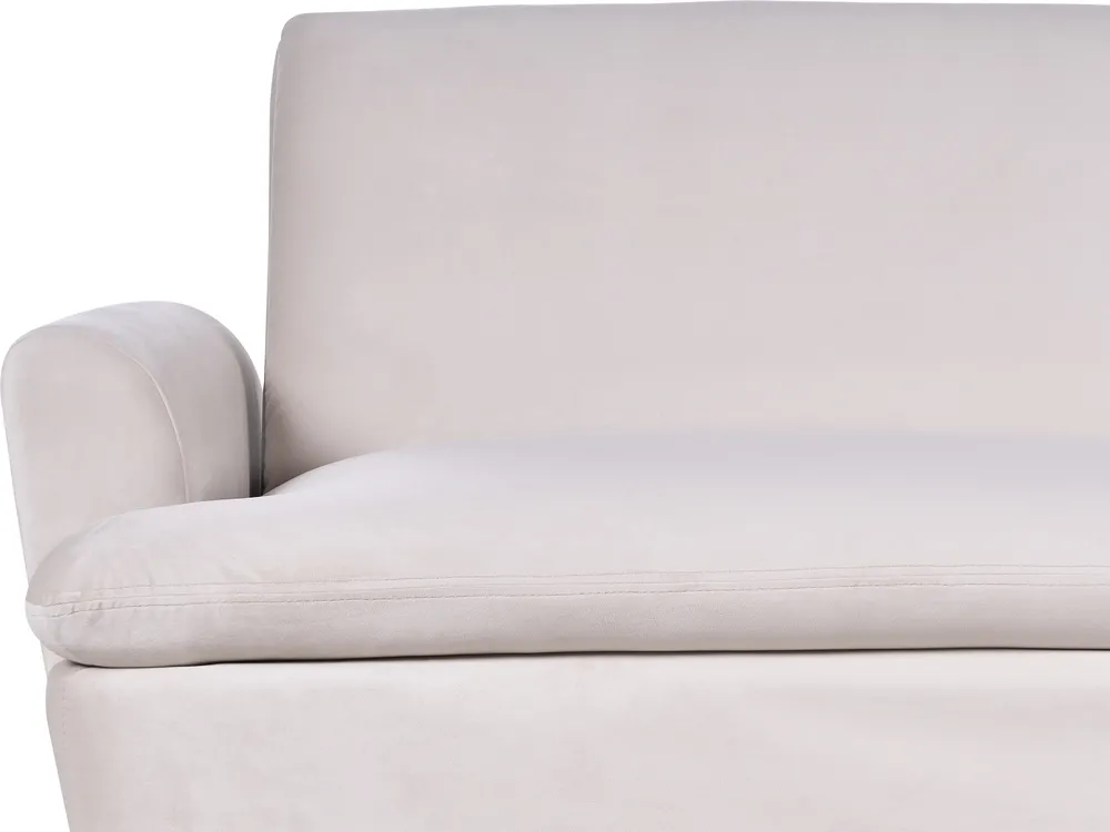 Divano letto 3 posti VETTRE Velluto Beige chiaro_881041