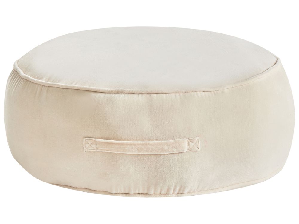 Pouffe YULLE Velvet Light Beige