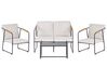 4 Seater Metal Garden Sofa Set Light Beige VEZZANA_931087