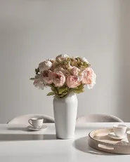 Bukiet sztucznych kwiatów RAPOSA 45 cm Pastelowy róż_1028423