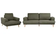 Set da salotto 4 posti KILDAL Tessuto Verde_1058837