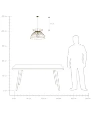 Lampadario MAHANADI Metallo Ottone_867788