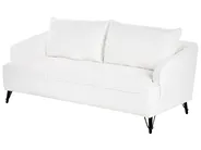 Living Room Set 5 Seater HOBRO Boucle White_948035