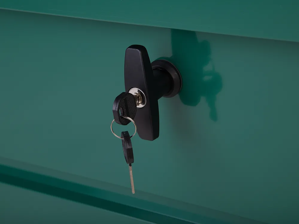 Storage Box CEBROSA 100 cm 62 cm Metal Dark Green_717635