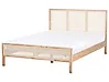Bed Pine Wood SALERNAS 140 x 200 cm (EU Double) Light Brown