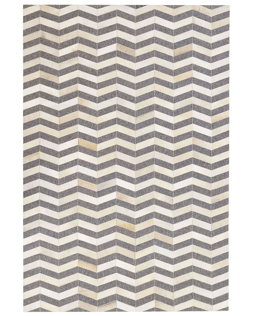Rug BAGGOZE Dark Grey 140 x 200 cm Leather_780482