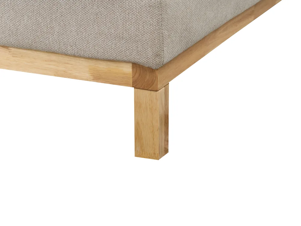 Divano angolare 4 posti SIGGARD Tessuto Beige chiaro Lato destro_944913