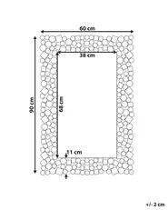 Lustro ścienne MERNEL 60 cm 90 cm Srebrny_773193