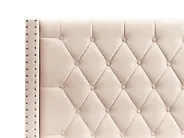 Bett mit Stauraum LUBBON Samtstoff Beige 140 x 200 cm_833512