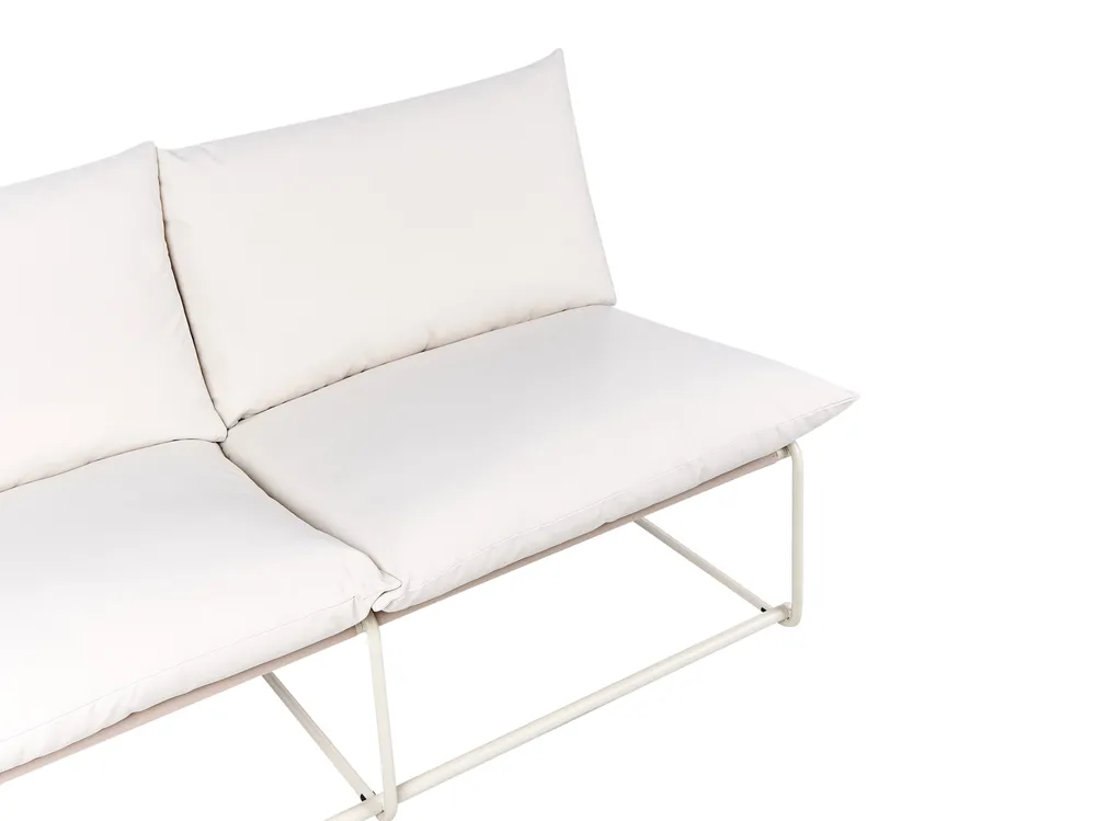 Sofa ogrodowa dla 2 osób PICO Metal Jasnobeżowy_1012931